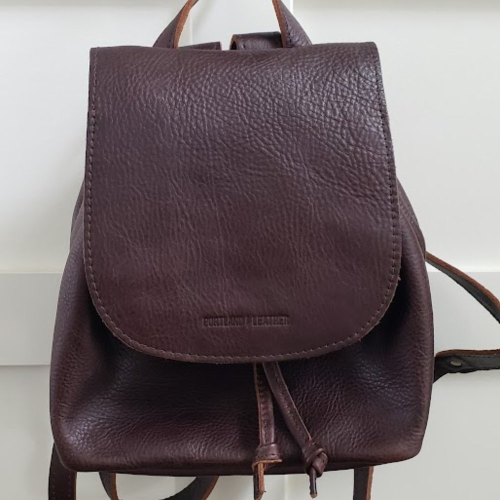 Portland Leather Bucket Backpack Coldbrew